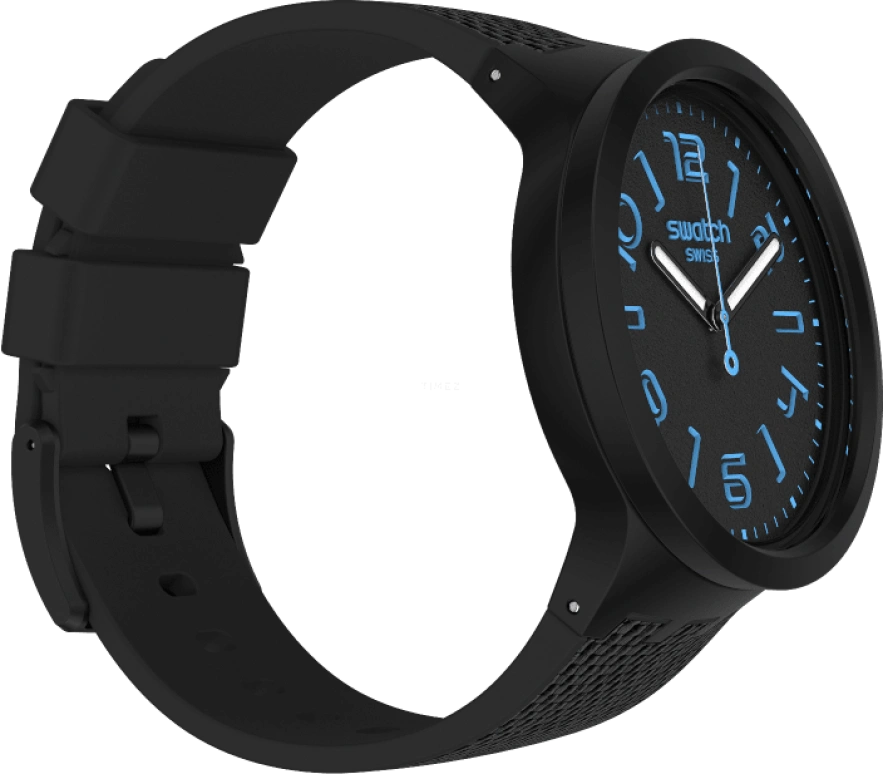 Swatch,THE BOLD 47mm,47mm,Plastic,Black,Sapphire,Crystal Glass,SO27B118