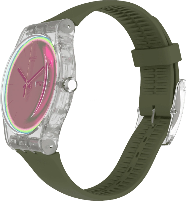 Swatch,Originals 41mm,41mm,Plastic,Pink,Quartz,Sapphire,Crystal Glass,Round,SUOK714