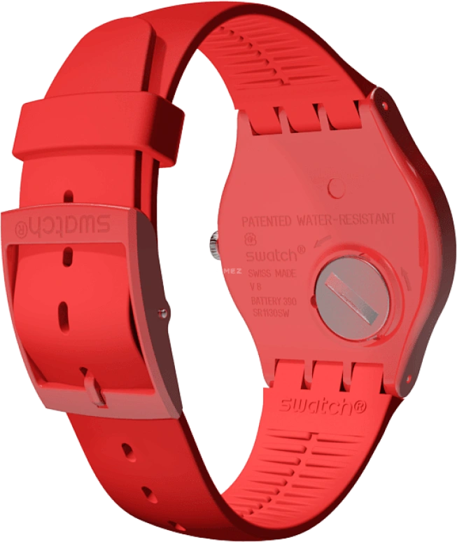Swatch,Originals 41mm,41mm,Plastic,Red,SUOR106