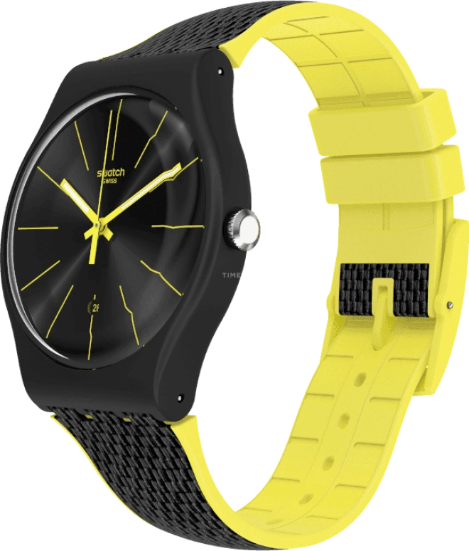 Swatch,Originals 41mm,41mm,Plastic,Black,SUOB406