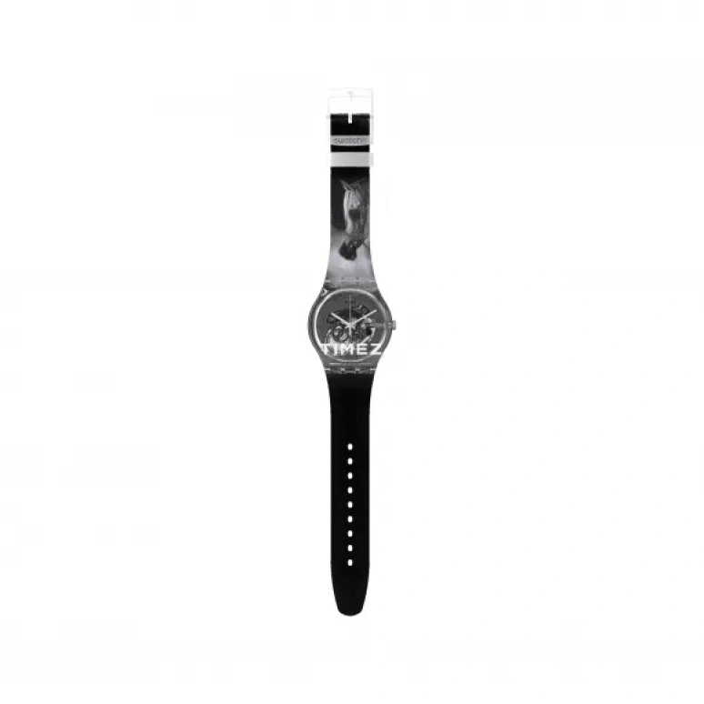 Swatch,Other 41mm,41mm,Plastic,Transparent,Quartz,Sapphire,Crystal Glass,Round,SUOK136,SUOK136-038