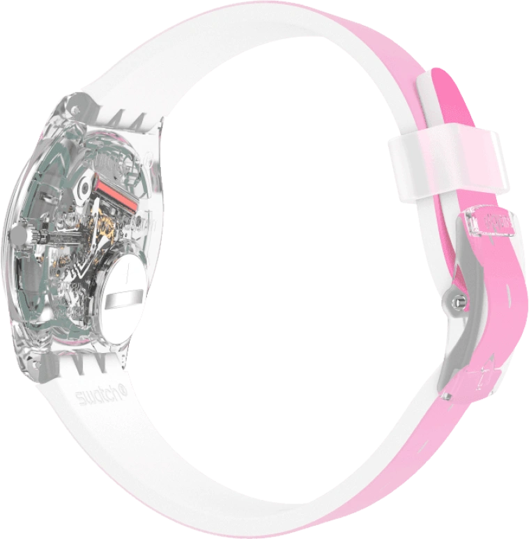 Swatch,Originals 34mm,34mm,Plastic,Pink,Sapphire,Crystal Glass,GE719