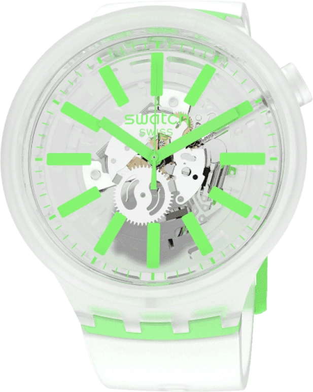 Swatch,THE BOLD 47mm,47mm,Plastic,White,SO27E104