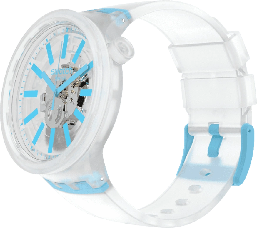Swatch,THE BOLD 47mm,47mm,Plastic,White,SO27E105