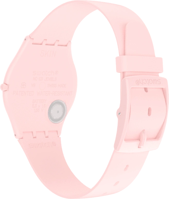 Swatch,SKIN 34mm,34mm,Ceramic,Pink,Closed,SS09P100