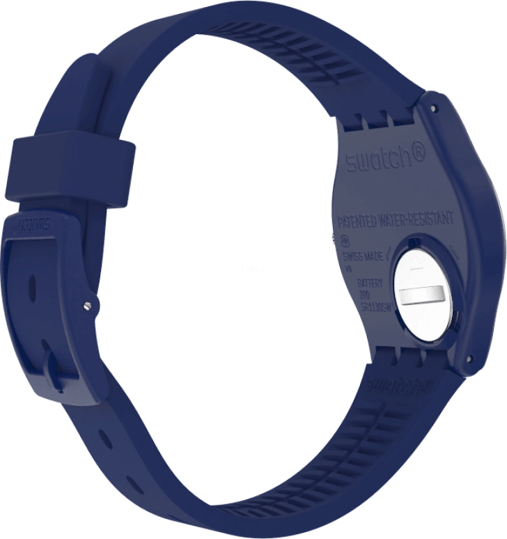 Swatch,Originals 34mm,34mm,Plastic,Blue,Sapphire,Crystal Glass,Closed,GN727