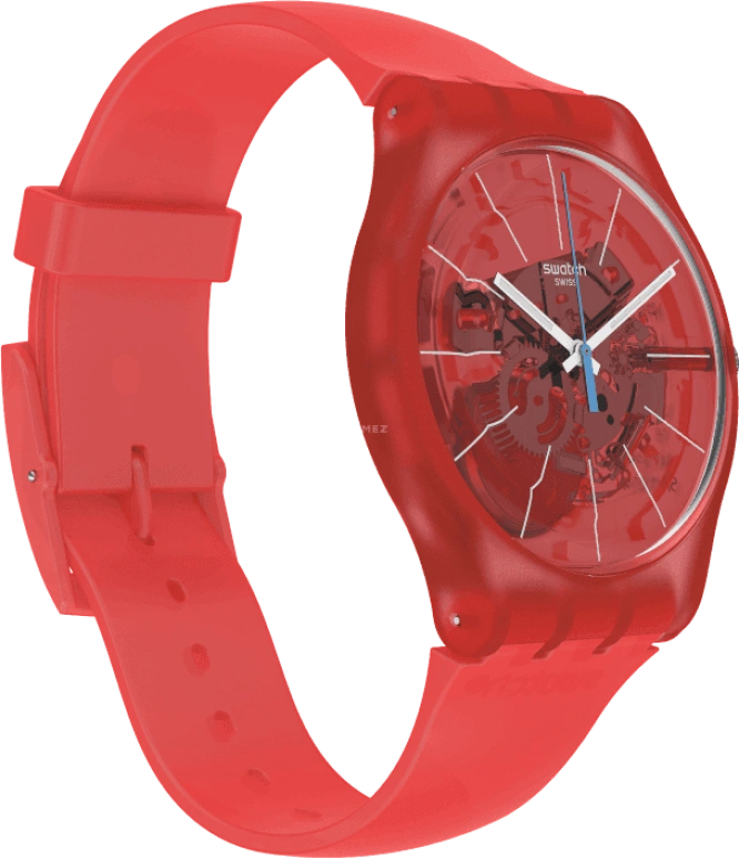 Swatch,Originals 41mm,41mm,Plastic,Red,SUOO105