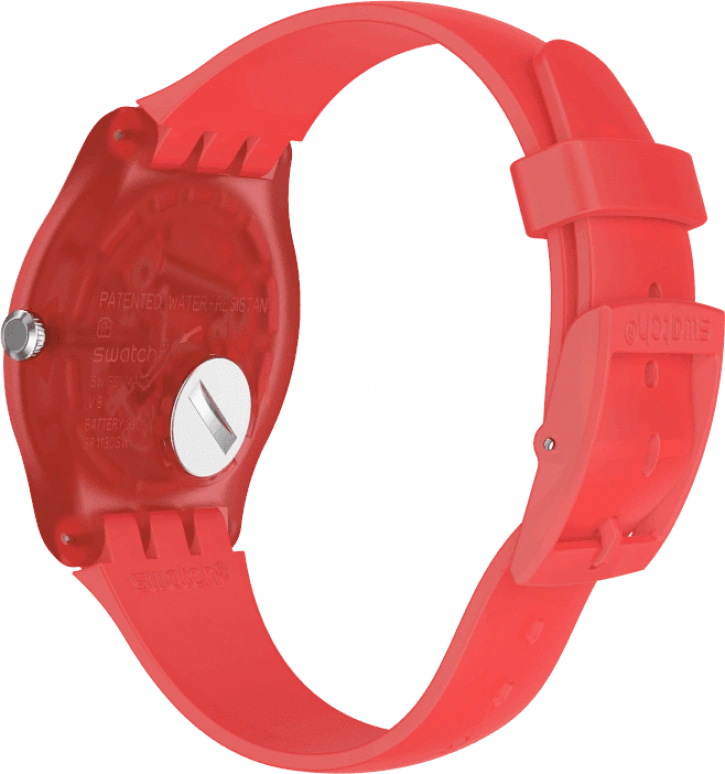 Swatch,Originals 41mm,41mm,Plastic,Red,SUOO105