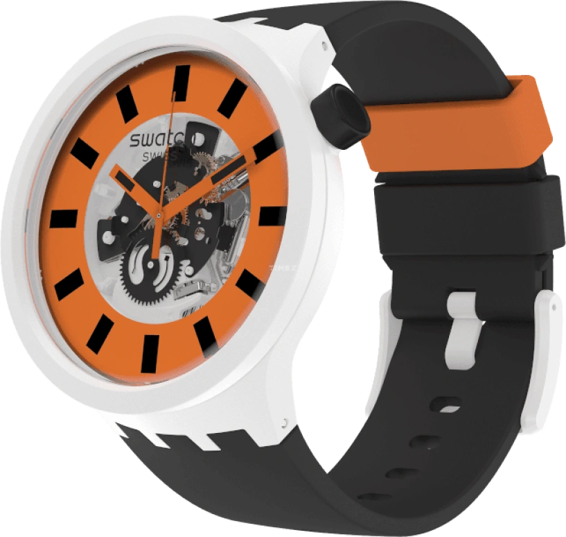 Swatch,THE BOLD 47mm,47mm,Bioceramic,Ceramic,Orange,SB03M104