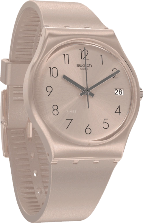 Swatch,Originals 34mm,34mm,Plastic,Pink,Sapphire,Crystal Glass,GP403