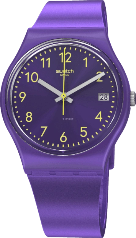 Swatch,Originals 34mm,34mm,Plastic,Purple,GV402