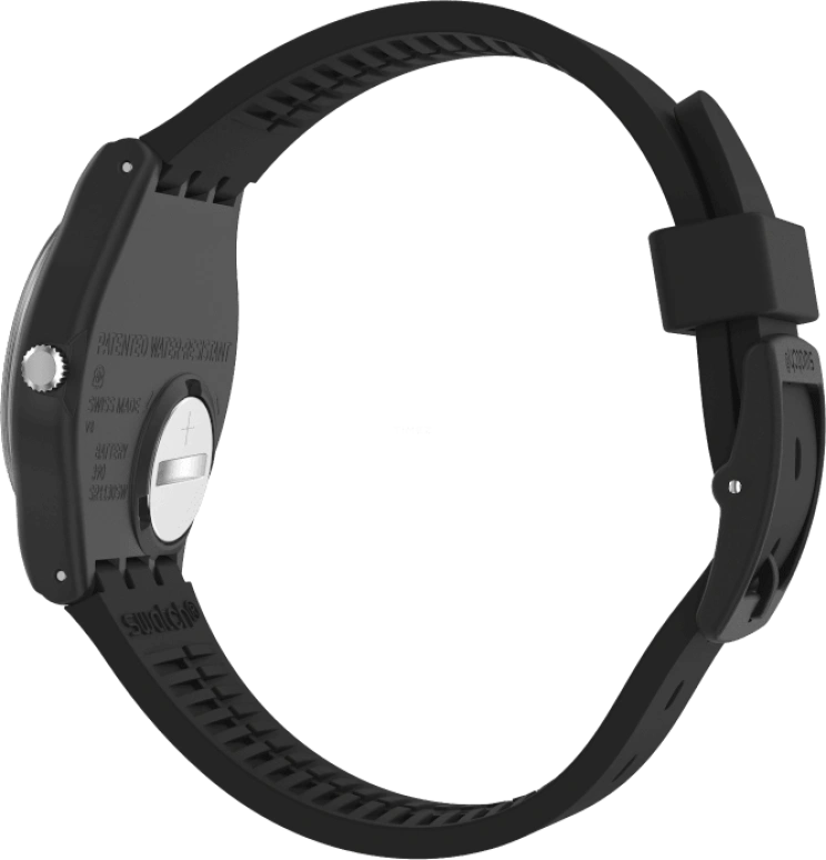 Swatch,Originals 34mm,34mm,Plastic,Black,Closed,GB330