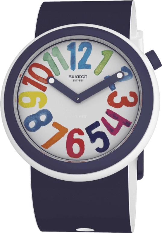 Swatch,Originals 45mm,45mm,Plastic,White,PNW107
