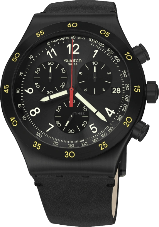 Swatch,IRONY 43x49mm,43x49mm,Black,YVB410