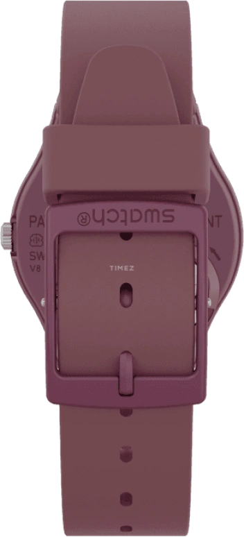 Swatch,Originals 34mm,34mm,Plastic,Purple Red,Closed,GR405