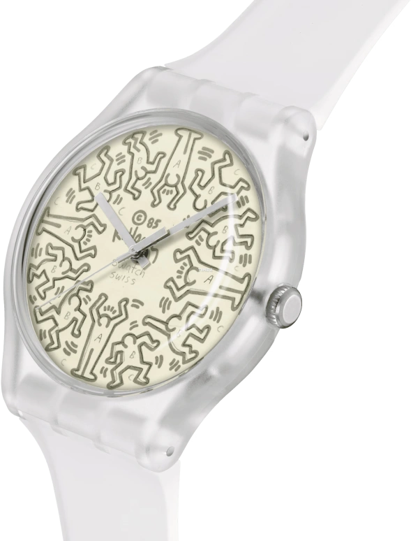 Swatch,Originals 41mm,41mm,Bio-sourced,Cream,Quartz,Sapphire,Round,SO29Z146,SO29Z146-5300