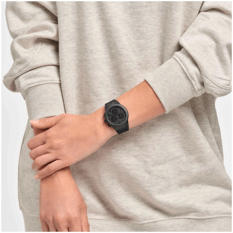 Swatch,MEN'S 42mm,42mm,Plastic,Black,SUSB104