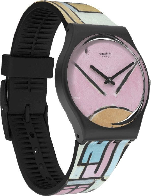Swatch,Originals 34mm,34mm,Plastic,Pink,Closed,GZ350