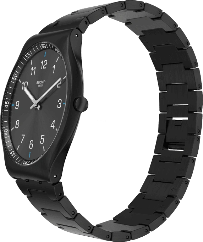 Swatch,SKIN ,Stainless Steel,Black,SS07B100G