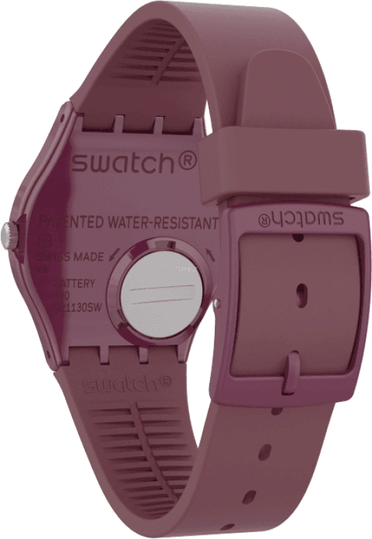 Swatch,Originals 34mm,34mm,Plastic,Purple Red,Closed,GR405