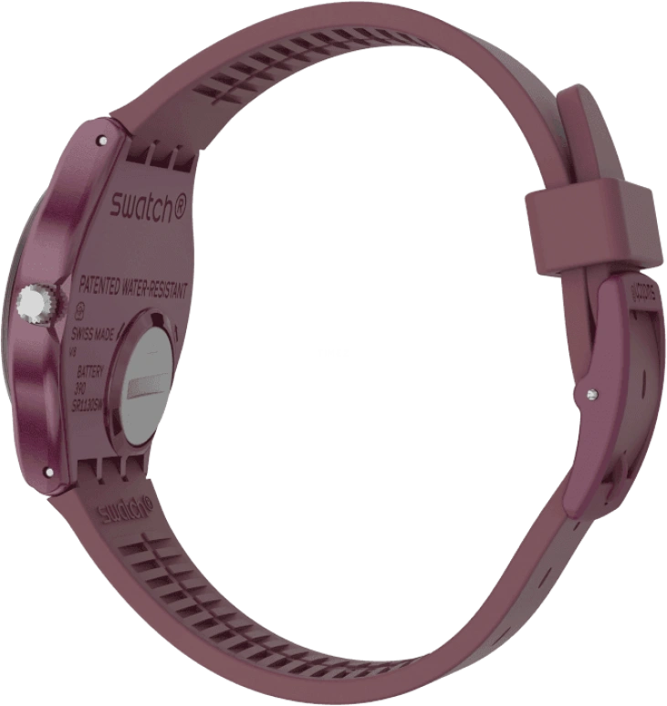 Swatch,Originals 34mm,34mm,Plastic,Purple Red,Closed,GR405