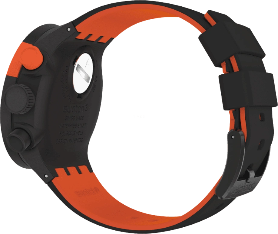 Swatch,THE BOLD 47mm,47mm,Plastic,Black,Sapphire,Crystal Glass,SB02B402
