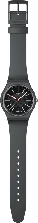 Swatch,Originals 41mm,41mm,Bio-sourced,Black,Quartz,Sapphire,Tonneau,SO29A101