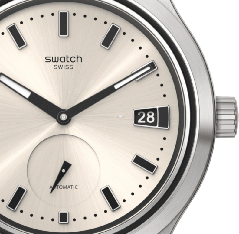 Swatch,IRONY 42mm,42mm,Stainless Steel,White,Automatic,Round,Silver,SY23S408