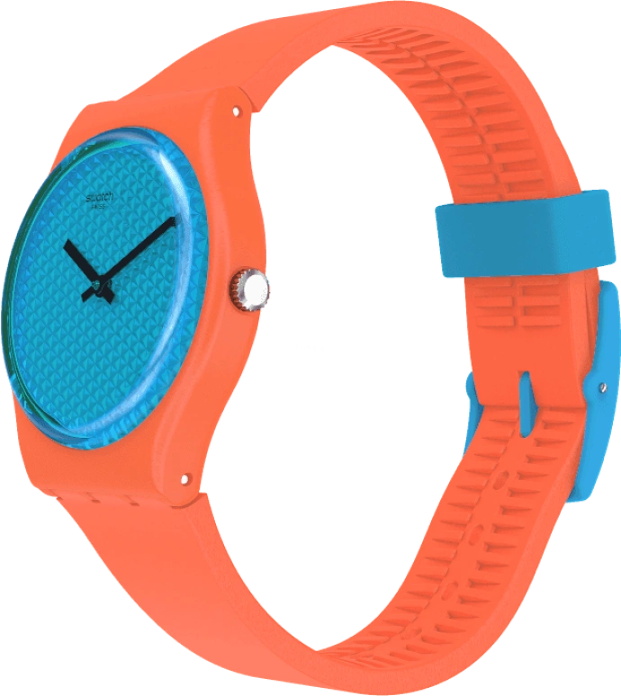 Swatch,Originals 34mm,34mm,Plastic,Blue,GO121