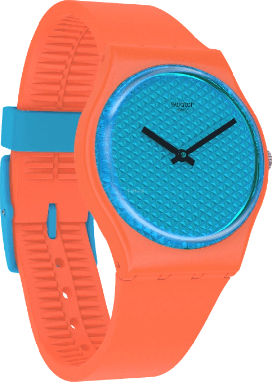 Swatch,Originals 34mm,34mm,Plastic,Blue,GO121