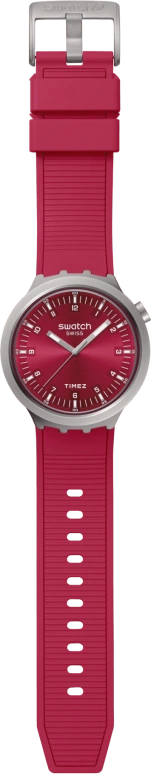 Swatch,THE BOLD 47mm,47mm,Stainless Steel,Red,Quartz,Sapphire,Crystal Glass,Round,SB07S104