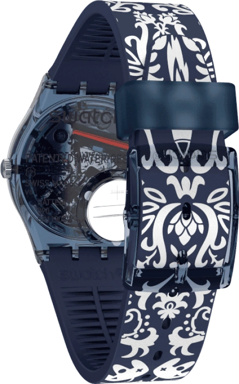 Swatch,Originals 34mm,34mm,Plastic,Blue,GN413