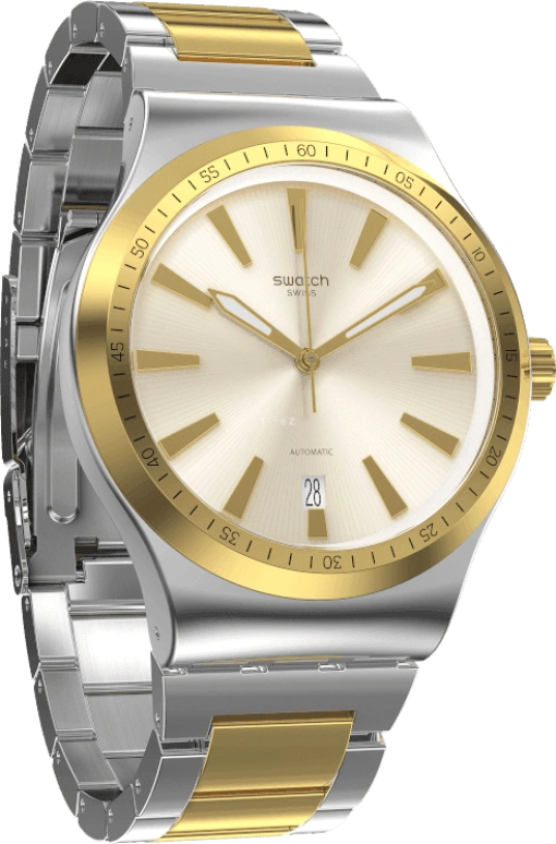 Swatch,IRONY 42mm,42mm,Gold,Open,YIS429G