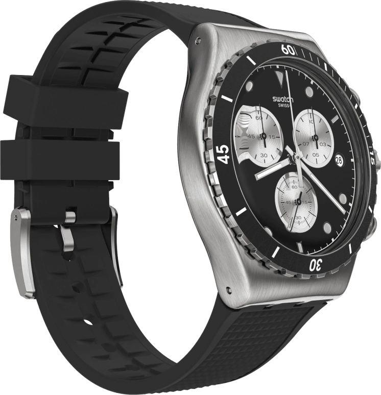 Swatch,IRONY 43mm,43mm,Stainless Steel,Black,YVS487