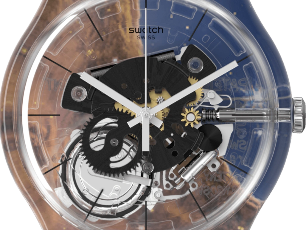 Swatch,Originals 41mm,41mm,Plastic,Transparent,Quartz,Sapphire,Crystal Glass,Round,SUOK144,SUOK144-059