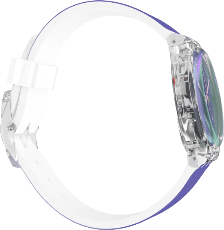 Swatch,Originals 34mm,34mm,Plastic,Purple,Green,Sapphire,Crystal Glass,GE718