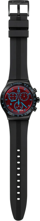 Swatch,Swatch Essentials 43mm,43mm,Stainless Steel,Red,Quartz,Chronograph,Day,YVB417