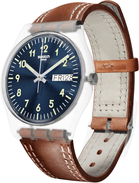 Swatch,Originals 34mm,34mm,Plastic,Blue,GE709