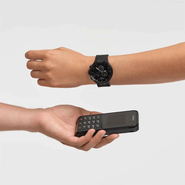 Swatch,Other 47mm,47mm,Plastic,Black,Quartz,Chronograph,Sapphire,Crystal Glass,SB02B103,SB02B103-5300