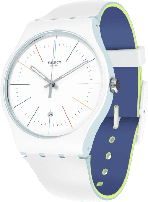 Swatch,Originals 41mm,41mm,Plastic,White,SUOS404