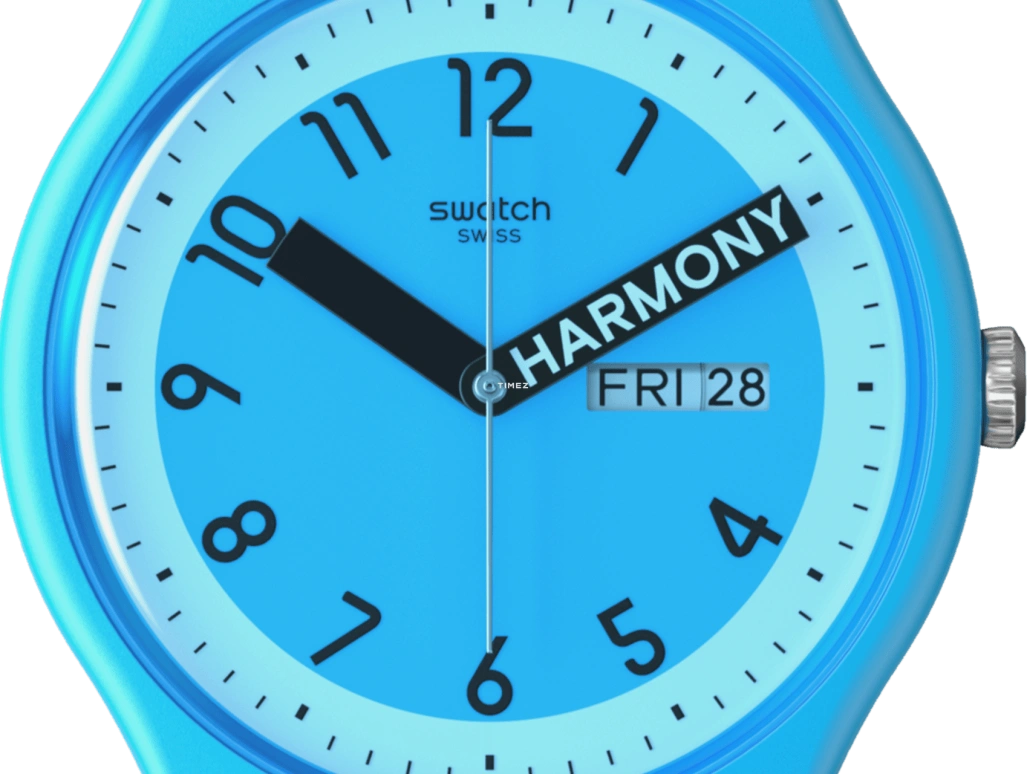 Swatch,Originals 41mm,41mm,Bio-sourced,Blue,Quartz,Date,Day,SO29S702