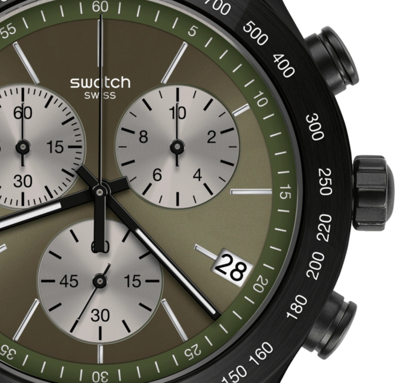 Swatch,IRONY 43x49mm,43x49mm,Green,YVB411