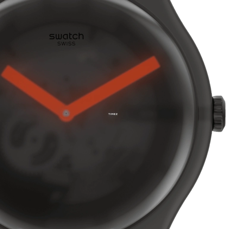 Swatch,Other 41mm,41mm,Plastic,Black,Quartz,Tonneau,SUOB183