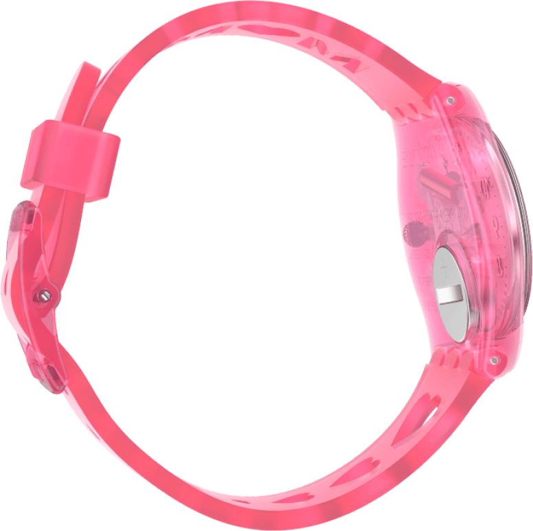 Swatch,Originals 34mm,34mm,Plastic,Pink,Sapphire,Crystal Glass,Open,GZ354