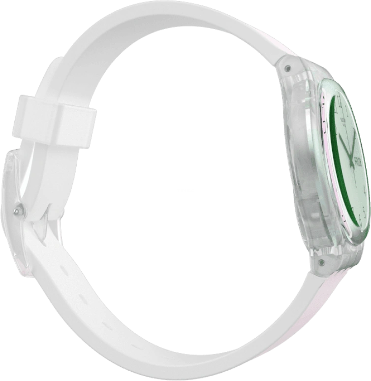 Swatch,Originals 34mm,34mm,Plastic,Pink,Green,Sapphire,Crystal Glass,GE714