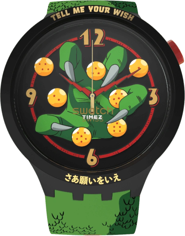 Swatch,Other 47mm,47mm,Plastic,Green,Black,Multi-Color,Quartz,Sapphire,Crystal Glass,Round,SB01Z102