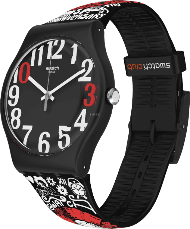 Swatch,Originals 41mm,41mm,Plastic,Black,SUOZ322