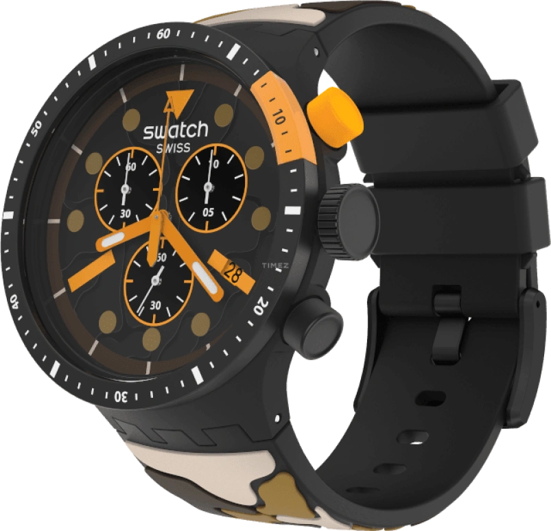 Swatch,THE BOLD 47mm,47mm,Plastic,Black,SB02B410
