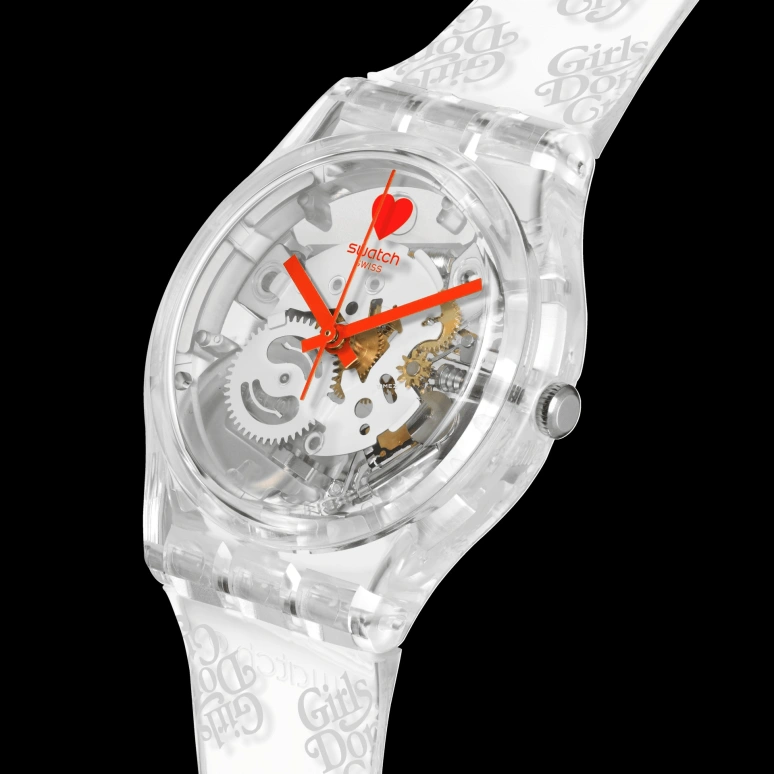 Swatch,Originals 34mm,34mm,Bio-sourced,Skeleton,Quartz,Round,Transparent,SO28Z129