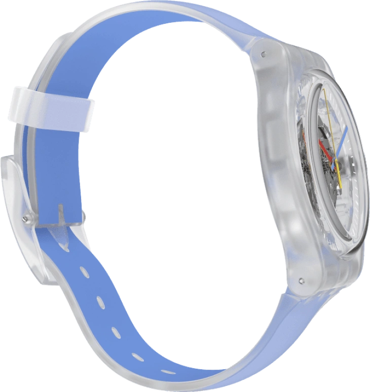 Swatch,Originals 41mm,41mm,Plastic,Skeleton,Quartz,Round,Transparent,SUOK156